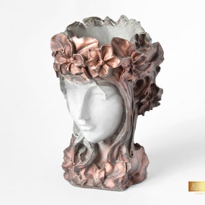 Goddess Face Planter, Fairy Flowers Pot, Office Decoration, Bust Plants Vase, Arwen Head Planter, Modern Home Accent, Succulent Face Planter
