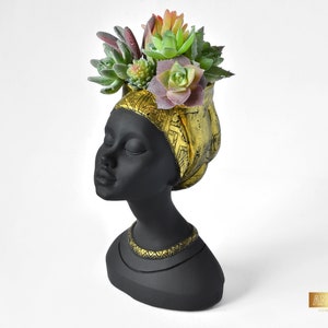 Indoor Home Decor, Bust Succulent Planter