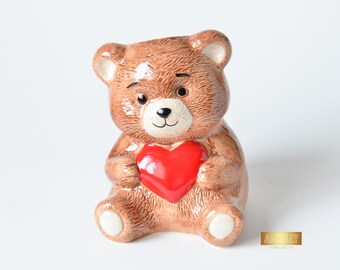 陶器の手作り座ったクマの花瓶、クマの彫刻 - Etsy 日本