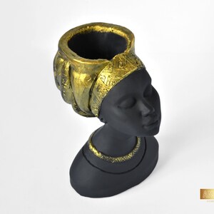 Mayra Vase with Golden Turban, Indoor Home Decor