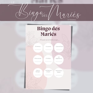 Juegos de bodas: Bingo de novios en formato A5, entretenimiento para bodas, juego personalizable, idea de juego de bodas, juego de bingo para bodas, boda campestre