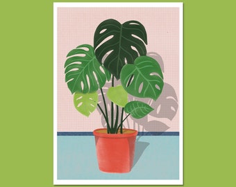 Monstera-plantenprint