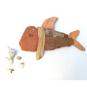Fish coastal decor. Rustic wall decor. Coastal wall art.