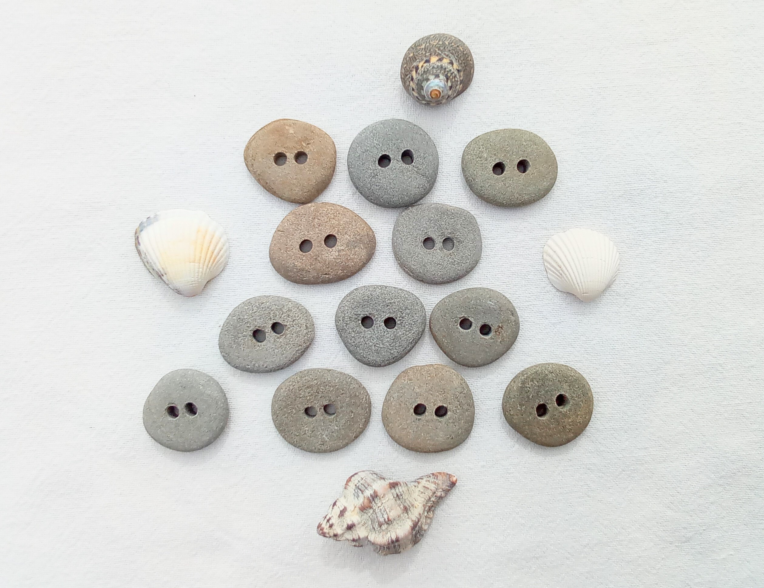 Natural Stone Buttons. 20 Mm (0.78