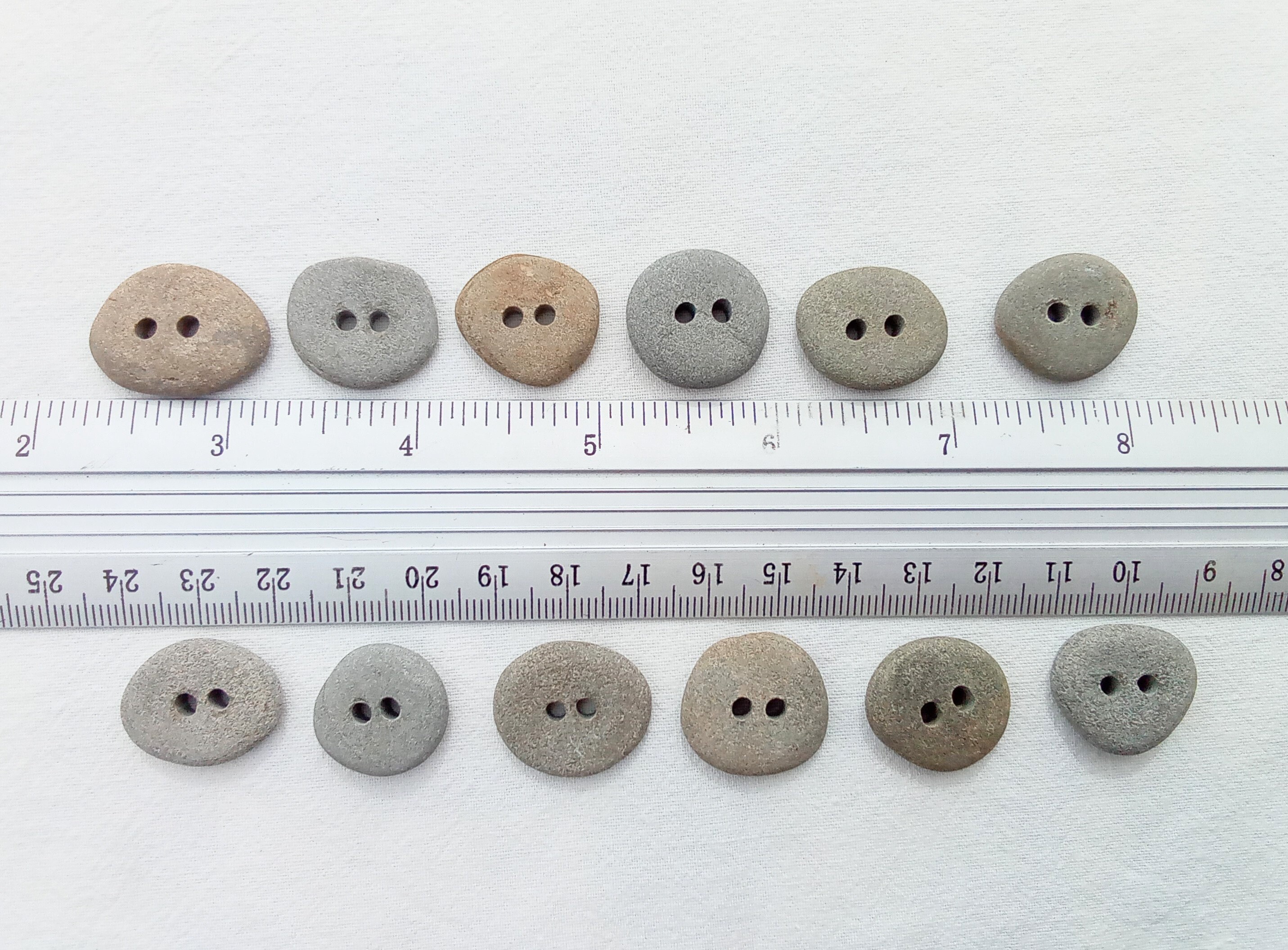 Natural Stone Buttons. 20 Mm (0.78
