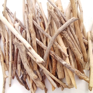 Driftwood Sticks. 15+ pcs. Craft Supply. 30-40 cm (11.8-15.7") Lot Bulk. Coastal Home Decor. Long Beach Wood. Macrame, Art, DIY Crafts.
