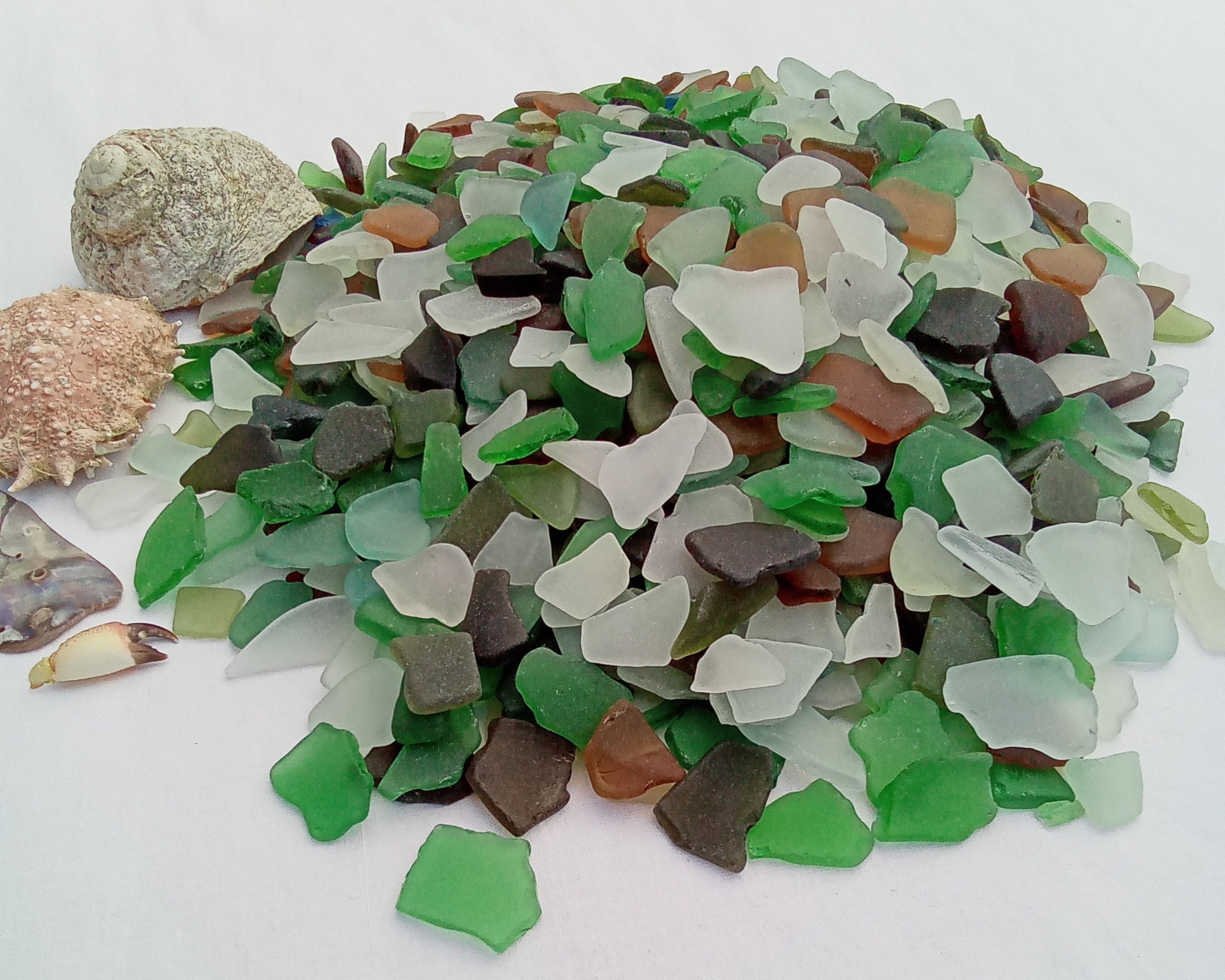 40 Sea Glass Smalls Genuine Sea Glass Gems for Crafting Mixed Colours 