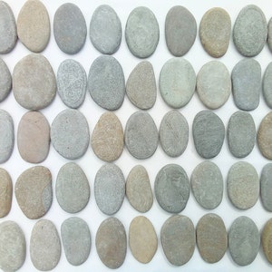 Large Sea Stones. Smooth Oval Flat Beach Pebbles 54-64 mm (2.2-2.5&quot;). Painting Rocks. Wedding Guest book. Decorative craft supply 8 - 40 pcs