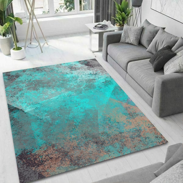 Turquoise Rug - Etsy