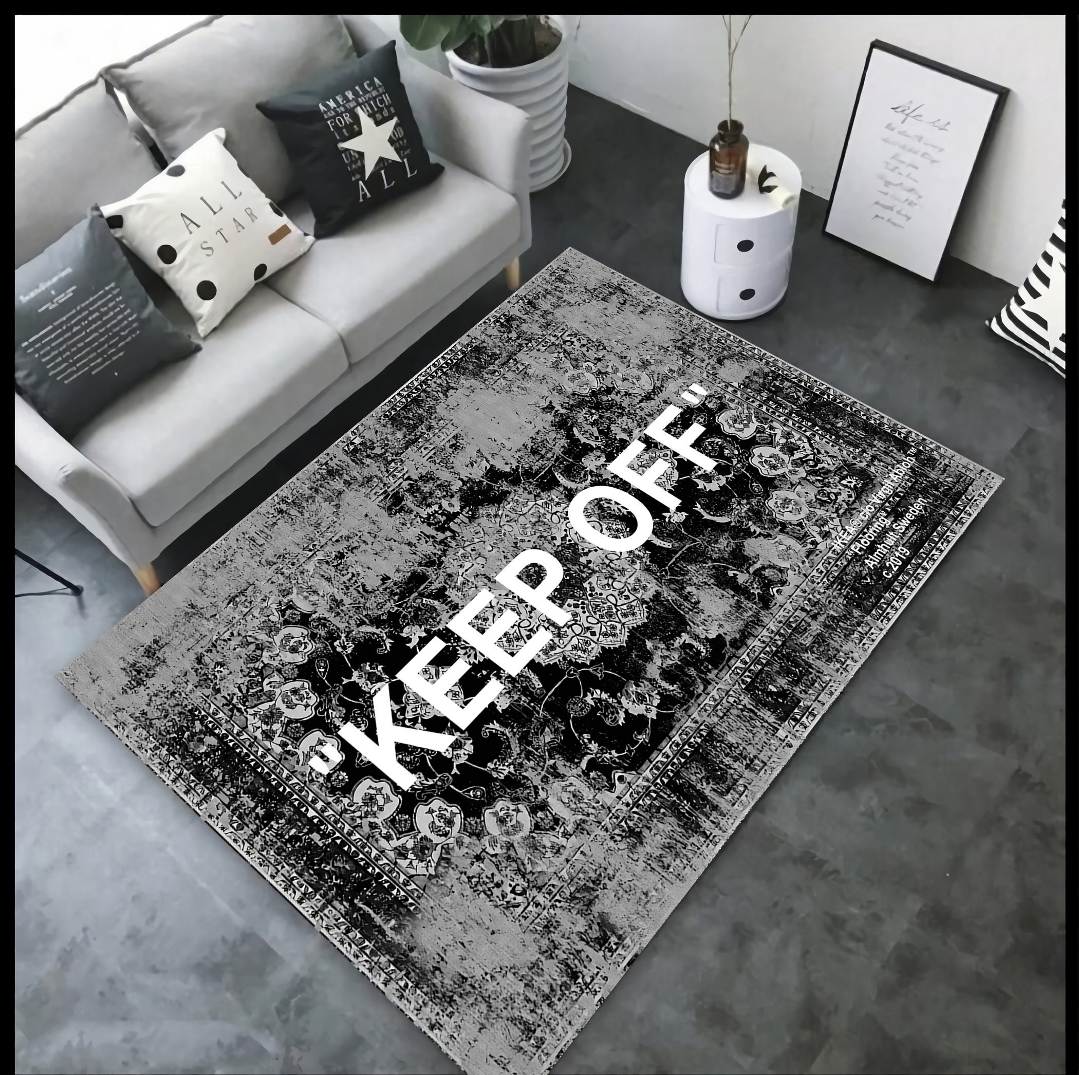 200x300 Virgil Abloh OFF" IKEA Rug "KEEP