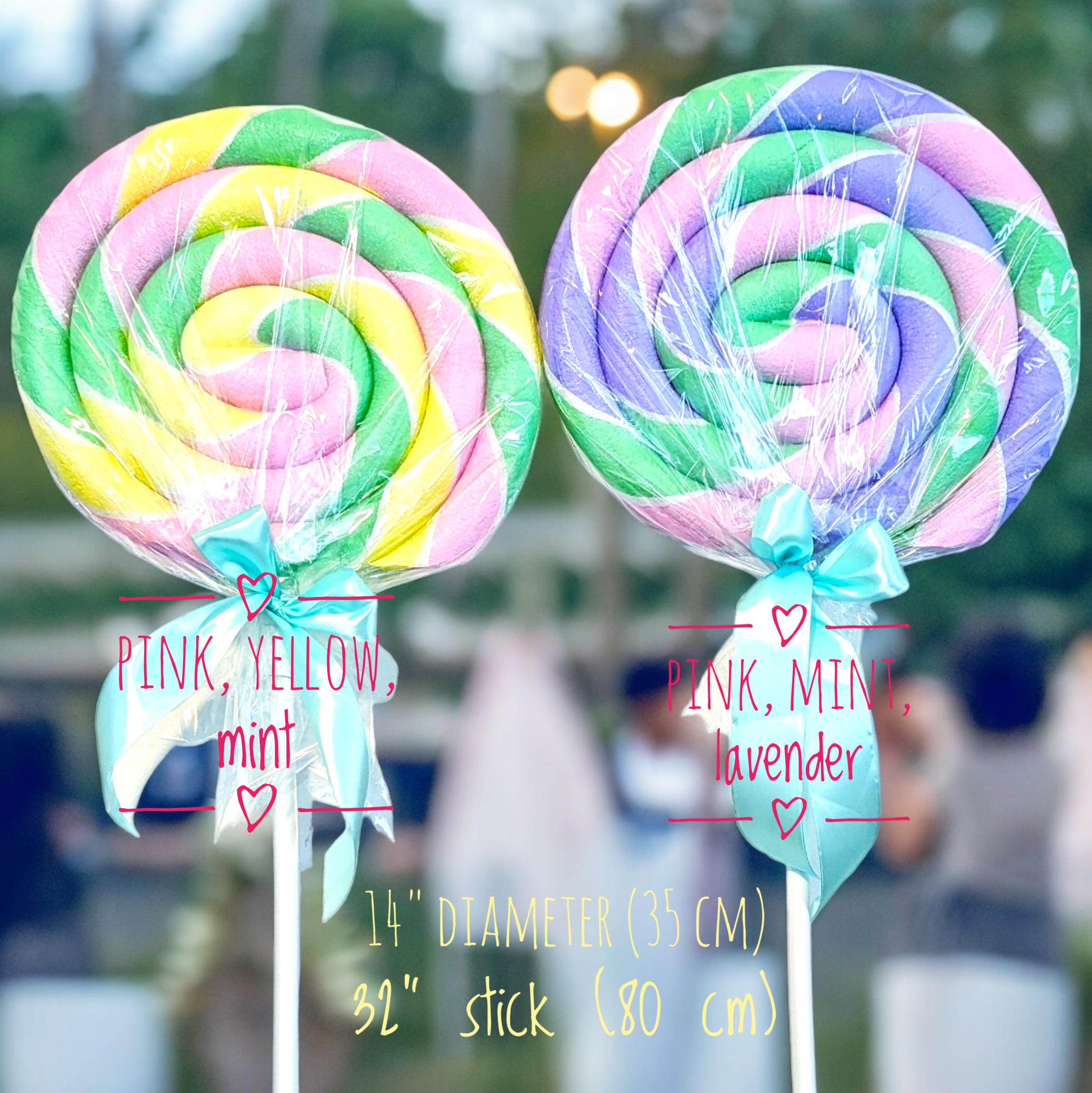 Pastel lollipop prop