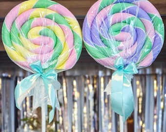 Giant lollipop decorations / Candy land decor / Fake Giant Lollipop / Candyland Party Decoration / Candy shop decor / Giant Cosplay Props