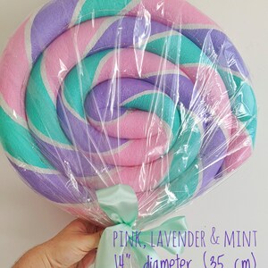 Giant fake lollipop Candy land prop / Lollipop props / Candy shop prop / Candyland Decoration / Party decor / Candy props Giant lolly Pink, mint, lavender