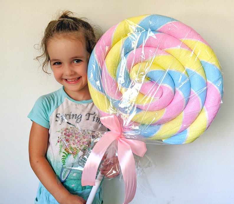 Giant fake lollipop Candy land prop / Lollipop props / Candy shop prop / Candyland Decoration / Party decor / Candy props Giant lolly Pink,yellow,blue