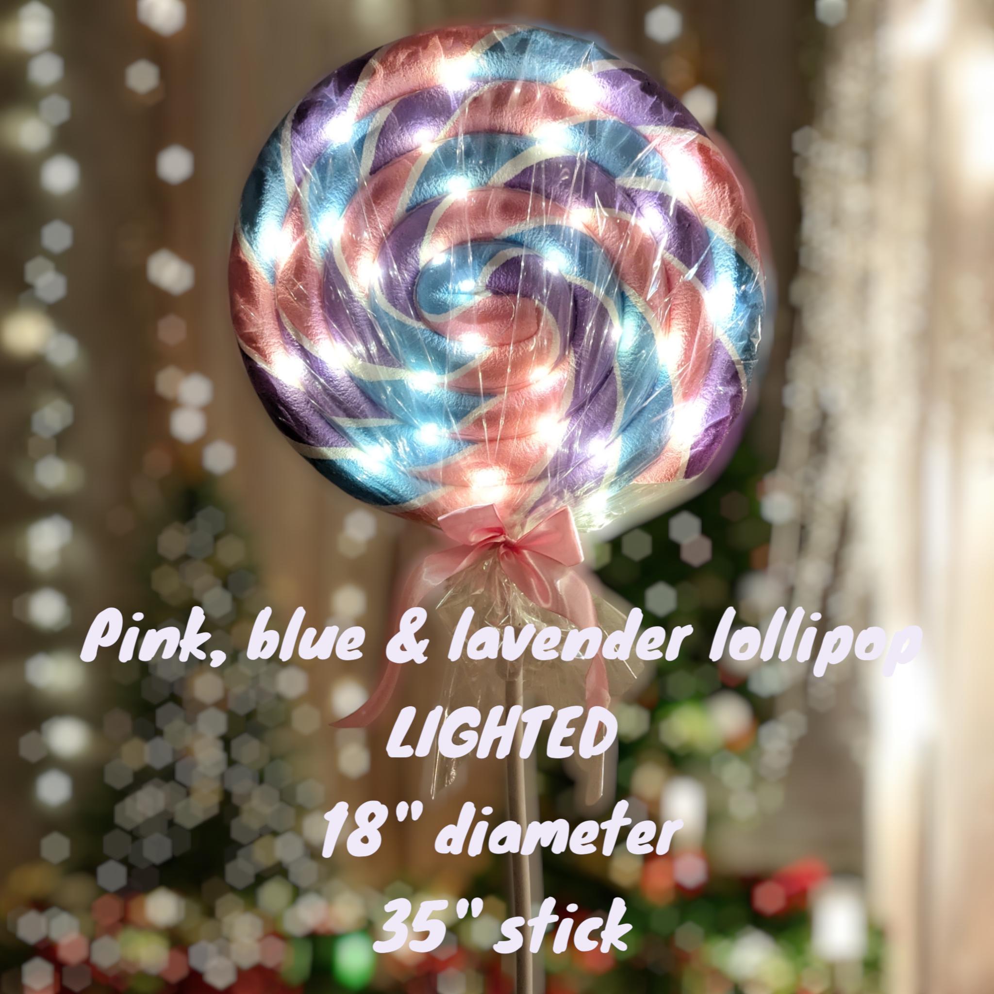 Lighted lollipop decoration