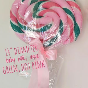 Giant fake lollipop Candy land prop / Lollipop props / Candy shop prop / Candyland Decoration / Party decor / Candy props Giant lolly Pink, aqua, hot pink