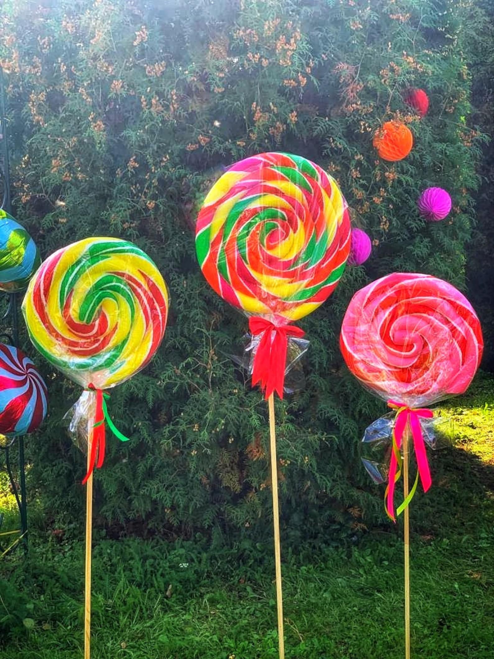 Candyland Fake Giant Lollipops