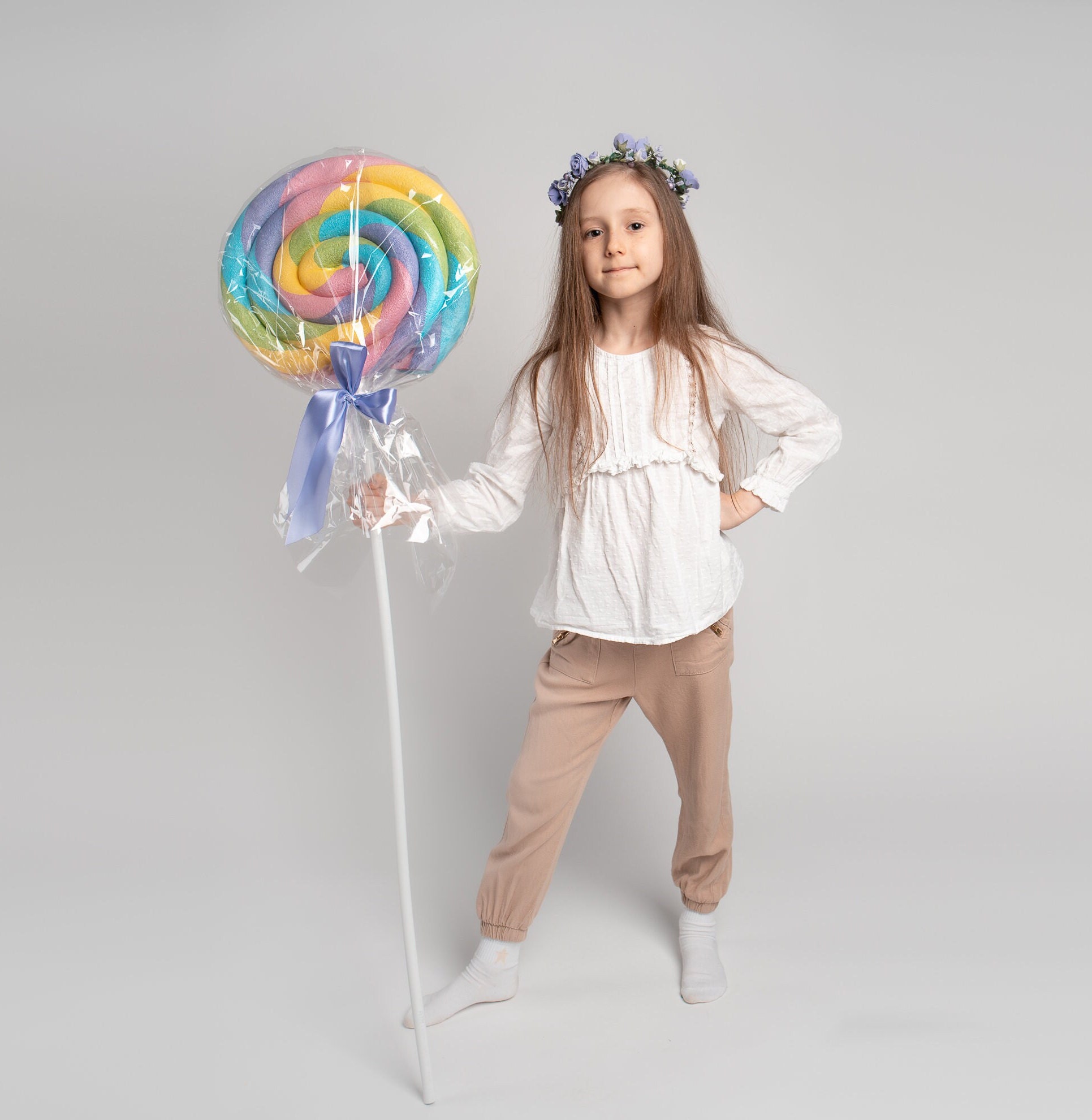 Pastel lollipop prop