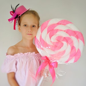 Giant lollipop prop / Fake Giant Lollipop / Candyland Party Decoration / Candy Shop Decor / Barbie pink props / Cosplay Props / Giant Sweets