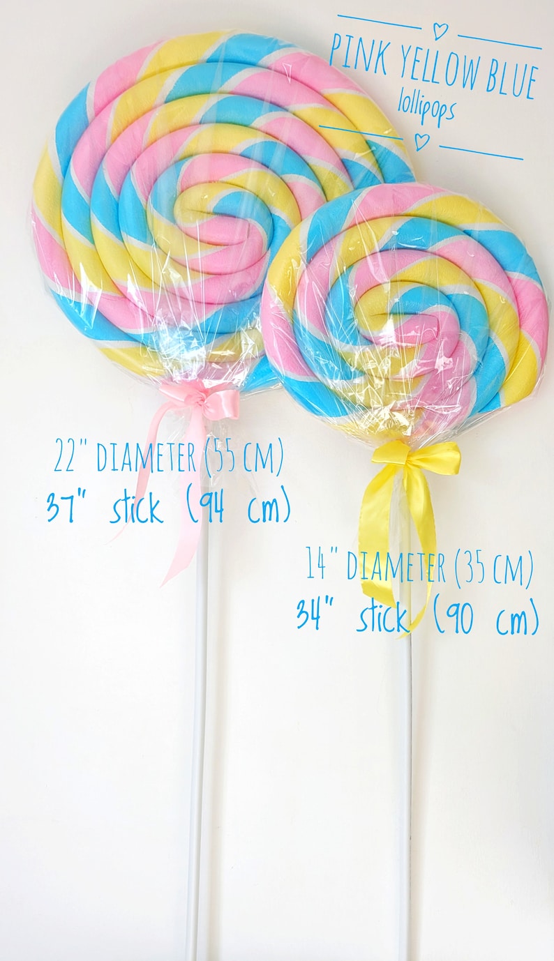 Giant fake lollipop Candy land prop / Lollipop props / Candy shop prop / Candyland Decoration / Party decor / Candy props Giant lolly image 2