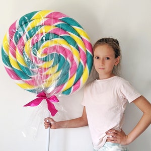 Giant fake lollipop - Giant candy props / Lollipop props / Candy shop prop / Candyland Decoration / Party decor Candy prop - Giant lolly