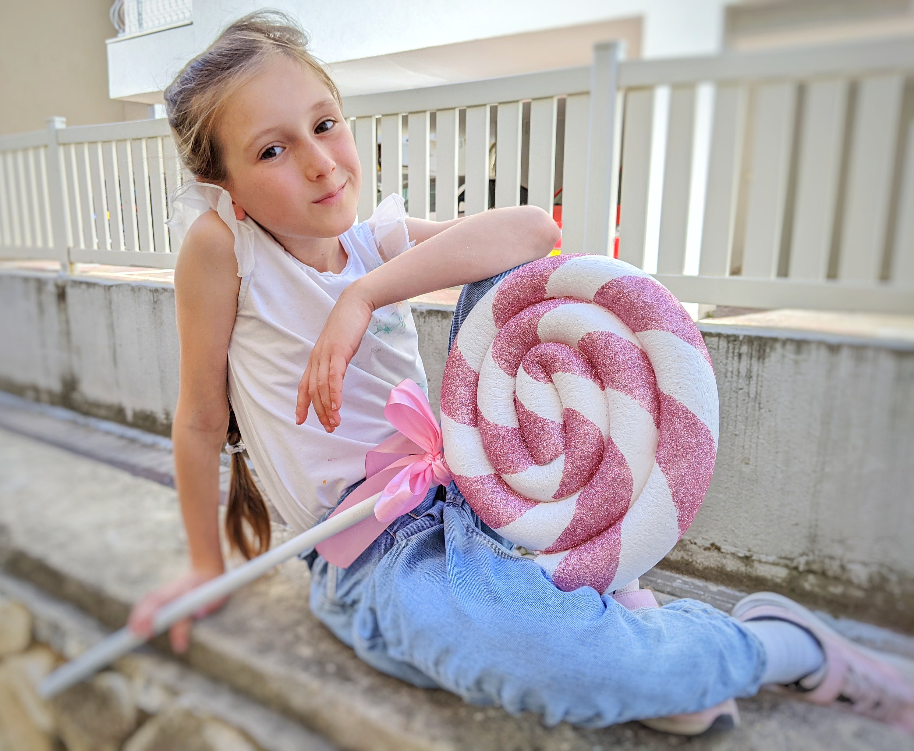 Giant lollipop decoration / Glitter Lollipop Decor / Candyland Party Decoration / Candy shop decor / Giant Sweets Candy decorations Outdoor