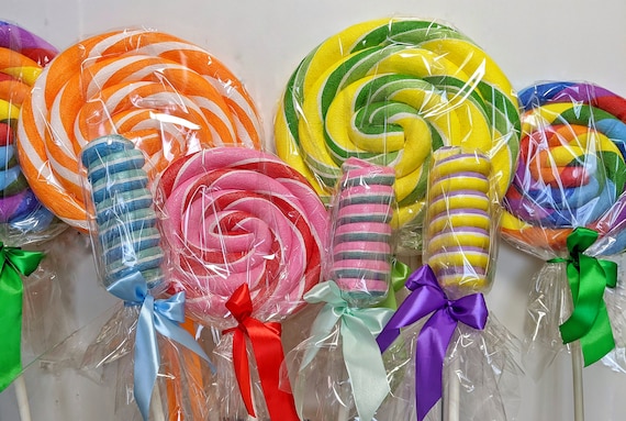 Giant Fake Lollipop Candy Land Prop Colorful Large Lollipop