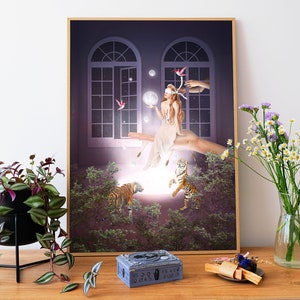A Wish | Collage Poster | Digital Collage Print | Surreal Art Print | Abstract Fantasy Art | Surreal Digital Art | Collage Wall Art
