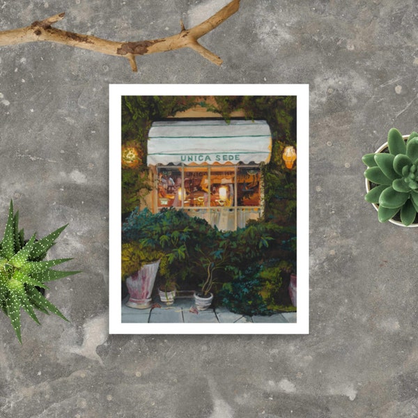 8 x 10 Quaint Cafe Art Print - Photo paper poster Artist Made, cozy, Earthy, Nature, | Print of acrylic painting