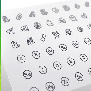 Vitamin Line Icons Set