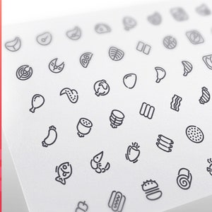 Conjunto de iconos de línea de carne