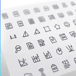 Math Line Icons Set