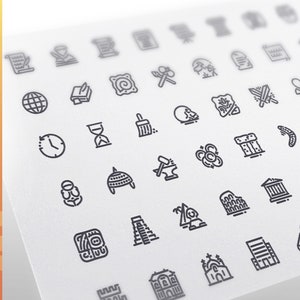 History Line Icons Set
