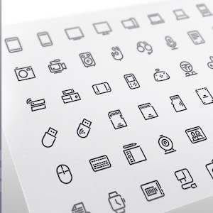 Device Line Icons Set