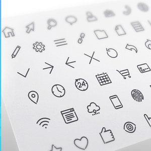Interface Line Icons Set