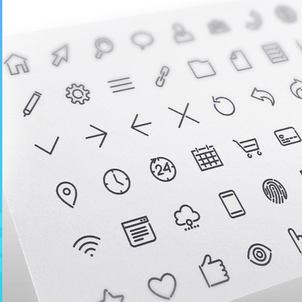 Interface Line Icons Set