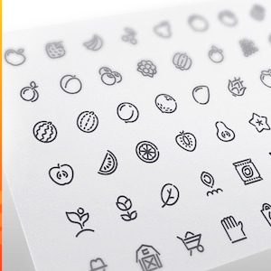 Fruit Line Icons Set