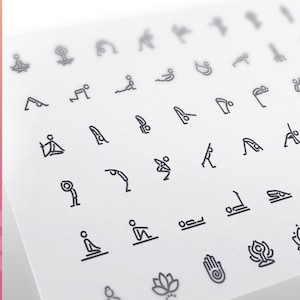 Yoga Line Icons Set