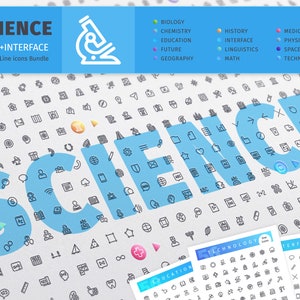 Science 700+ Line Icons Bundle