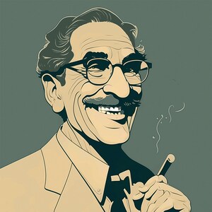 Groucho Marx Print Vintage Movie Wall Art Groucho Marx Poster The Marx Brothers Comedy Classic image 10