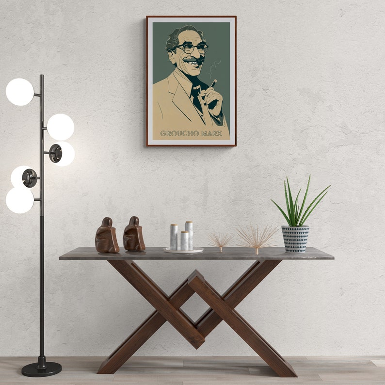 Groucho Marx Print | Vintage Movie Wall Art | Groucho Marx  Poster | The Marx Brothers | Comedy Classic