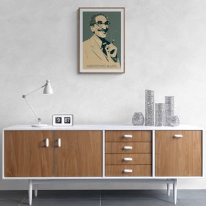 Groucho Marx Print | Vintage Movie Wall Art | Groucho Marx  Poster | The Marx Brothers | Comedy Classic