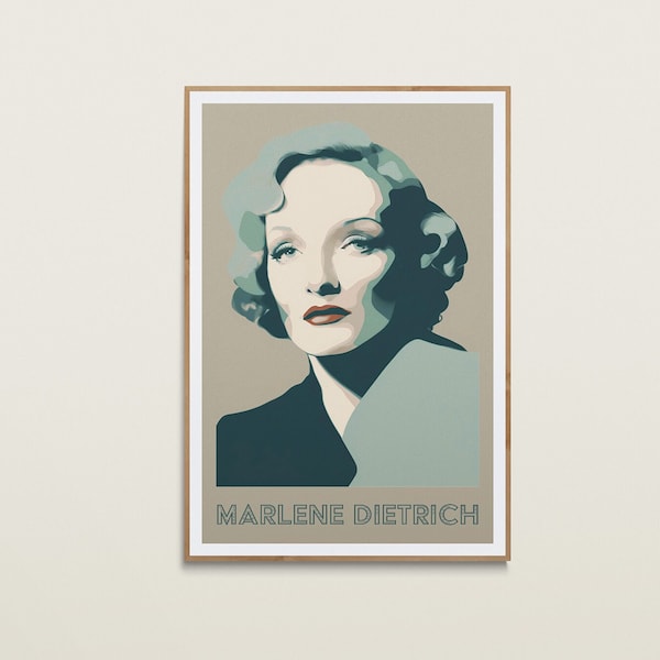 Marlene Dietrich Print | Vintage Film Wandkunst | Marlene Dietrich Poster | Filmstar Wandkunst | Filmklassiker