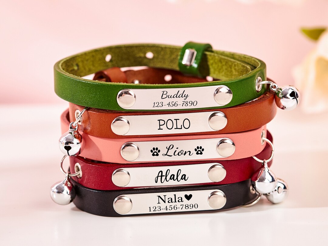 leather-cat-collar-with-name-personalized-cat-collar-engraved-custom