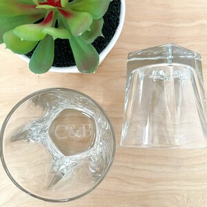 Bottom Monogrammed Rocks Glasses