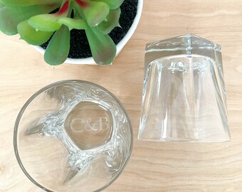 Bottom Monogrammed Rocks Glasses
