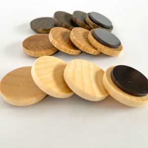 1 inch (25.4mm) round wood magnets; natural and eco-friendly wooden magnets