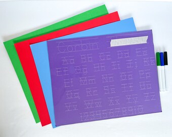 Customizable alphabet tracing mat for kids