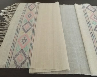 Handwoven Linen Table Runner, linen  table decor, handmade linen tablecloth, table decoration, handmade runner