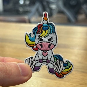 UNICORN VELCRO PATCH CrossFit Bag Patch, Gym Patch // Velcro Bag Gift // Embroidered badge // Bag patch // Back patch